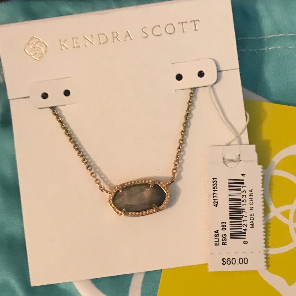Kendra Scott Elisa Necklace, Gold with Black MOP